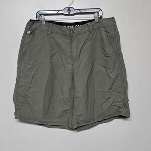 Howler Brothers Shorts Mens 38 Outdoor Hiking Flap Pocket Ripstop‎ Nylon Green